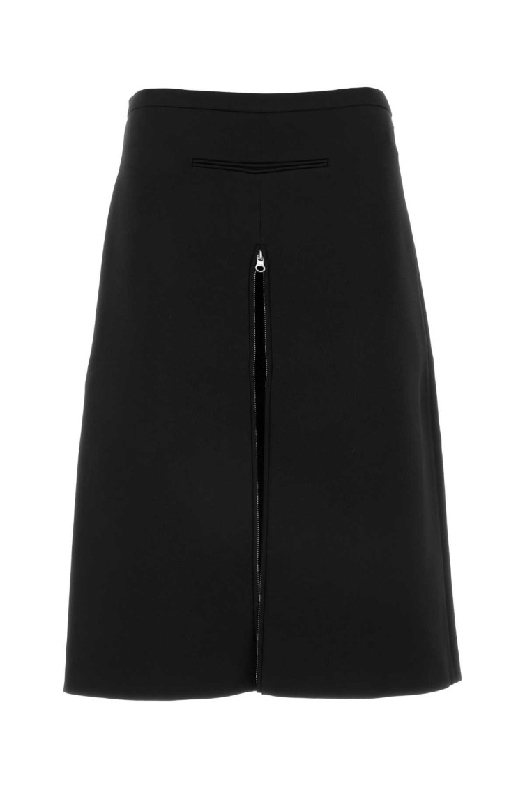 Shop Courrèges Black Twill Skirt