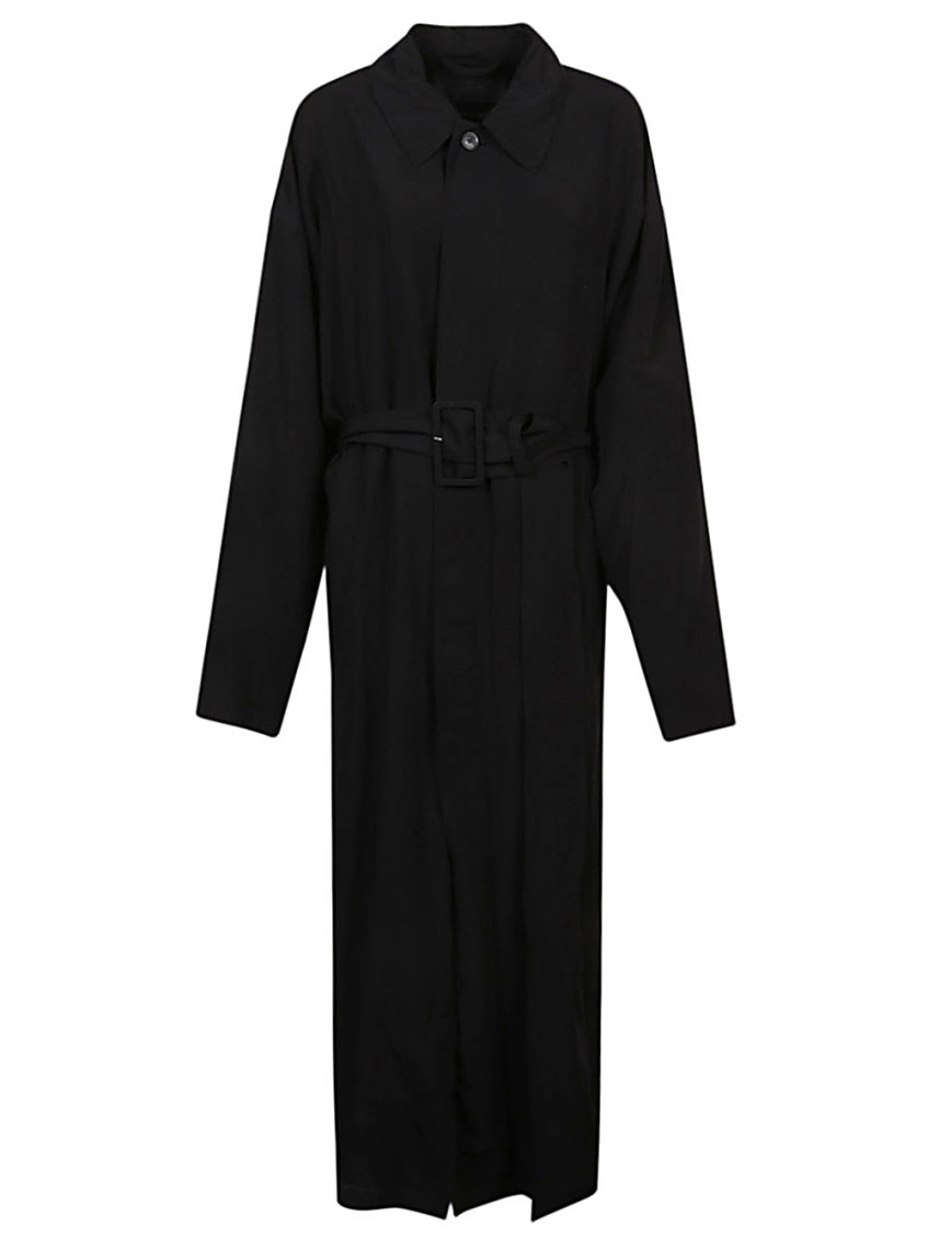 Balenciaga Long Coat In Black