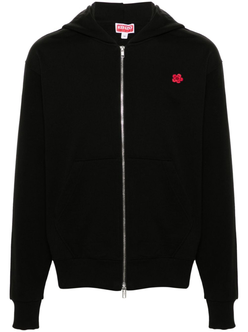 Kenzo Crewneck Sweater With Boke Flower Motif In Black