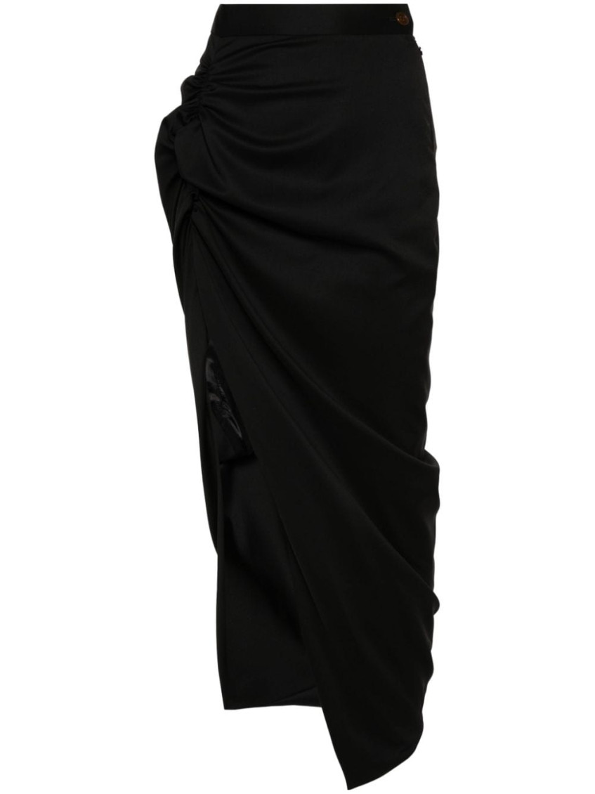 Shop Vivienne Westwood Black Draped Skirt