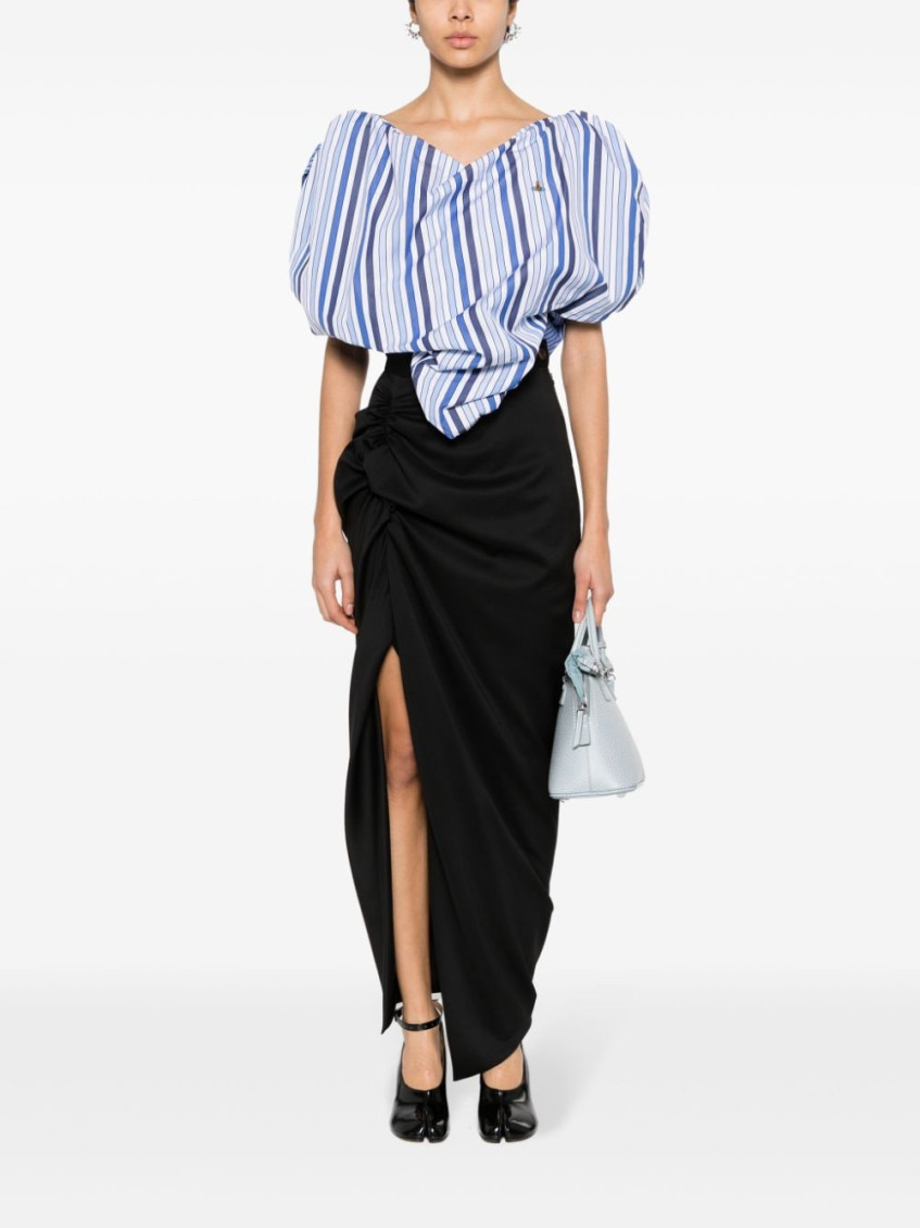 スカート Vivienne Westwood Draped Maxi Skirt With Side Slit Draped maxi skirt in brown - Vivienne Westwood | Mytheresa