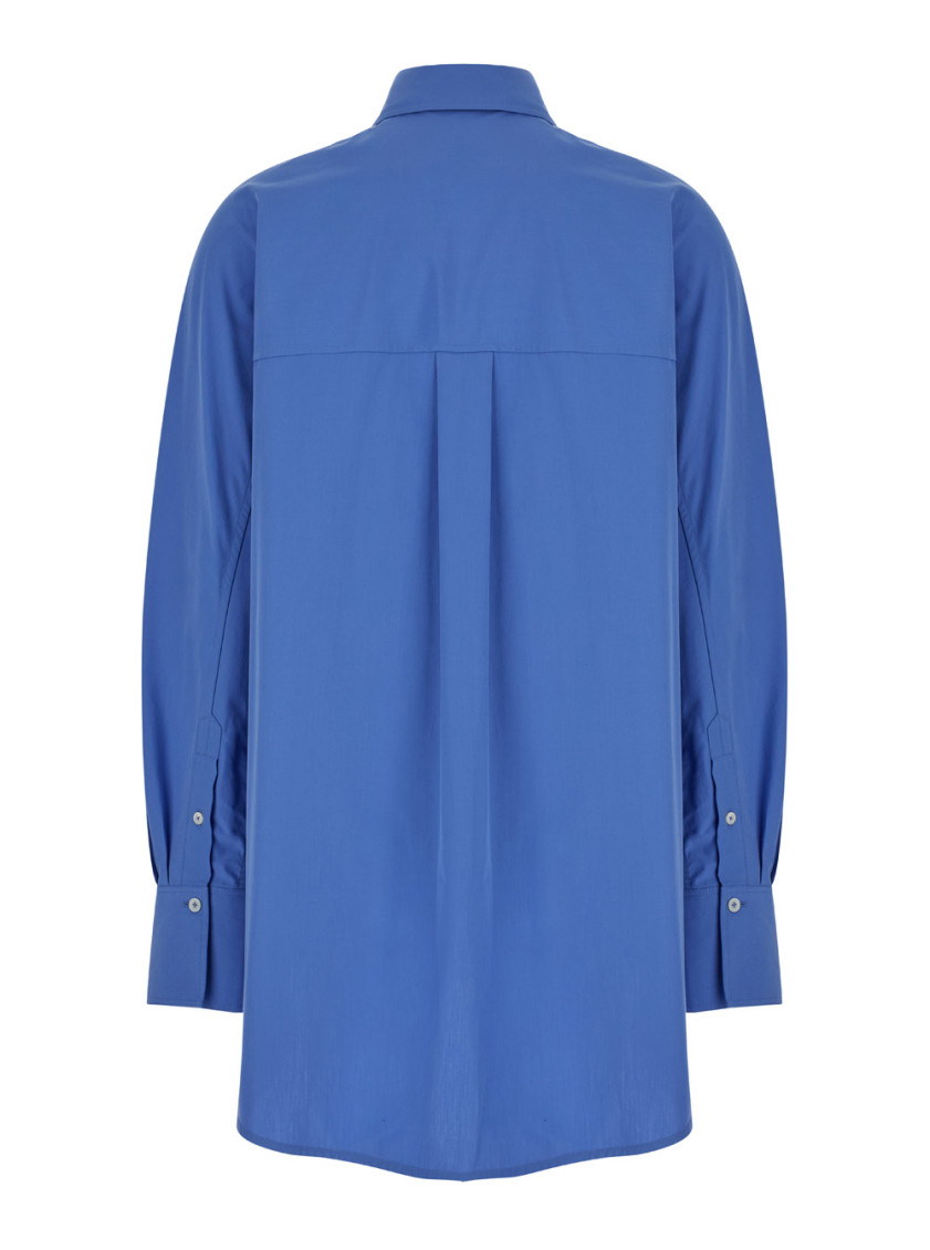 Totême Light Blue Oversized Blue Shirt In Light Blue
