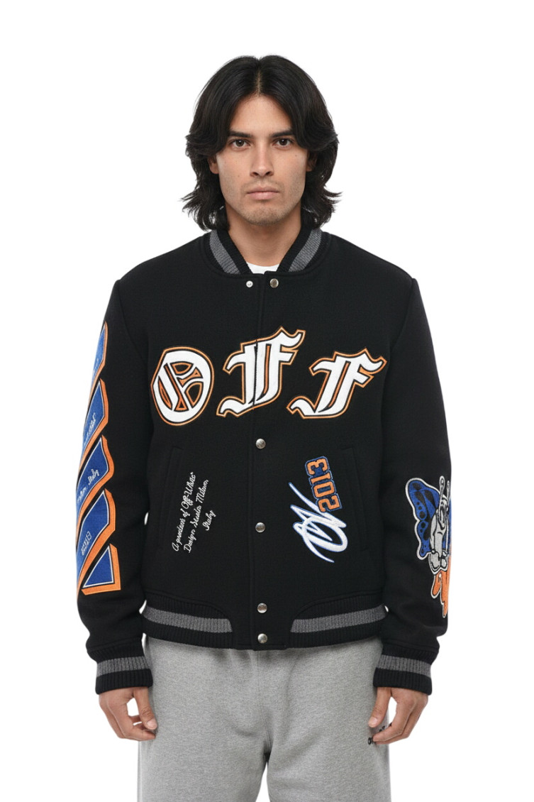 Off-white Black Regular Bomber Jacket