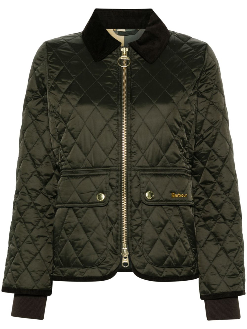 Barbour Beadnell Fitted Quilted Jacket In Green
