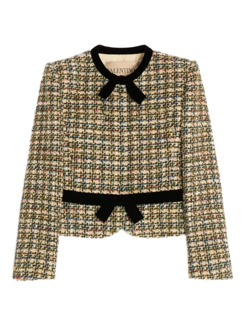 Valentino Long-sleeved Casual Jacket In Green