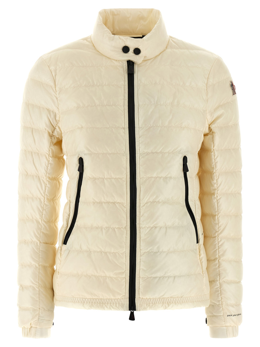 Moncler Grenoble Ivory Nylon Walibi Down Jacket In Neutral