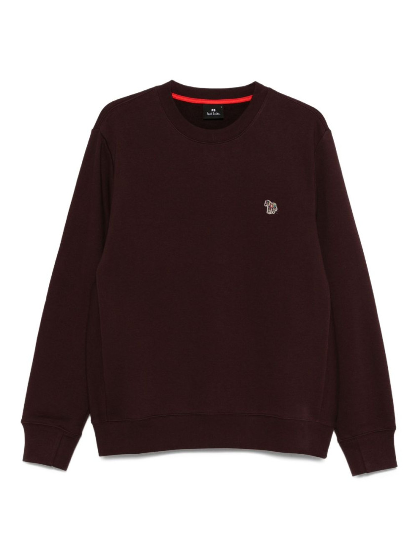 Paul Smith Burgundy Classic Fit Sweatshirt With Embroidered Logo In Burgundy