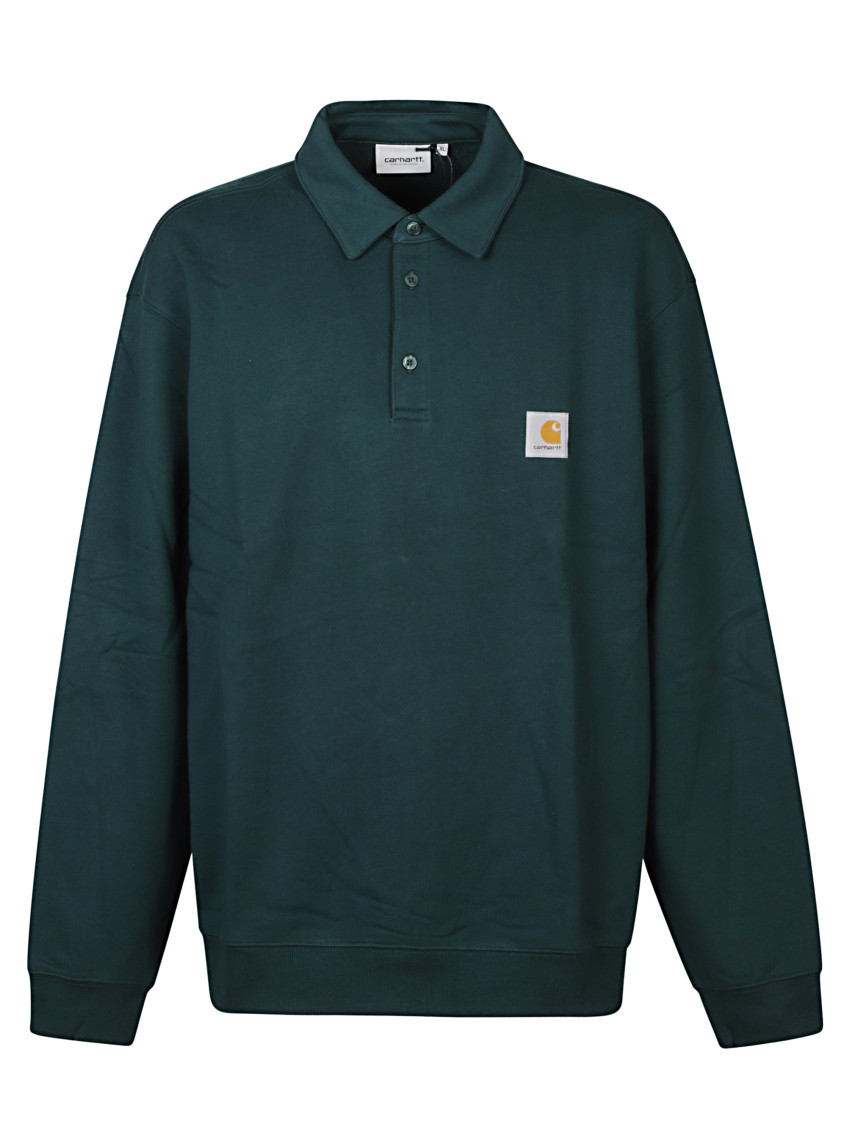Carhartt Wip Polo Shirt With Logo In Green