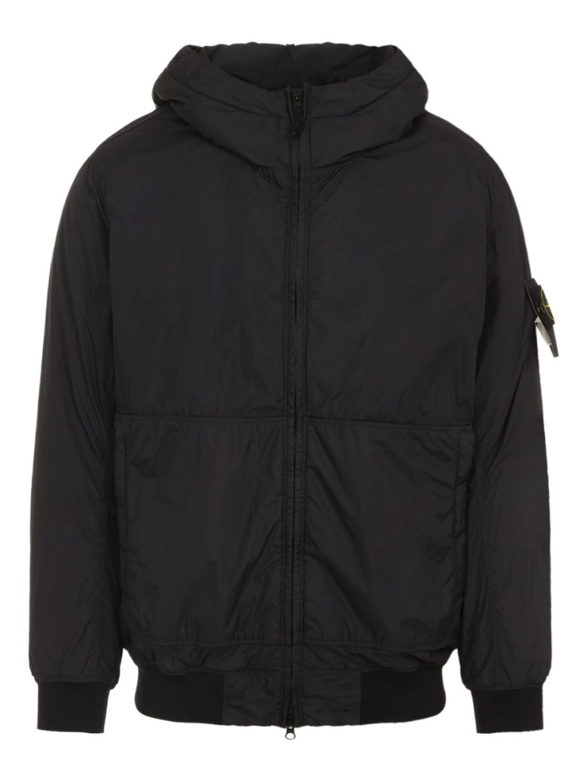 Stone Island Padded Jacket With Drip-proof And Wind-resistant In Black