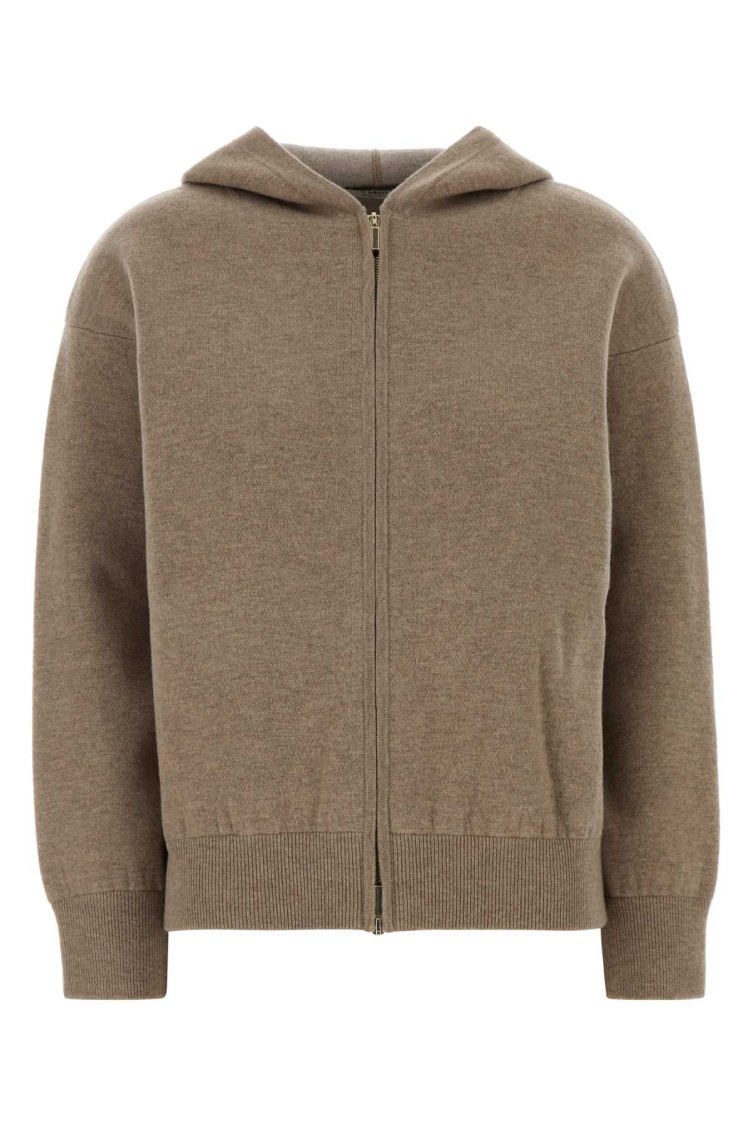 Max Mara Cappuccino Stretch Wool Blend Kurt Sweatshirt In Brown
