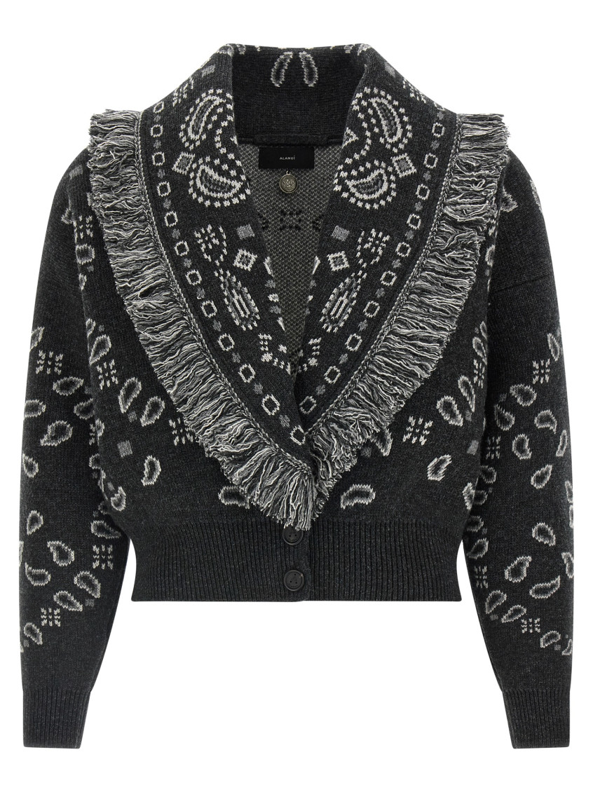 Alanui Multicolor Icon Bomber Cardigan In Multi