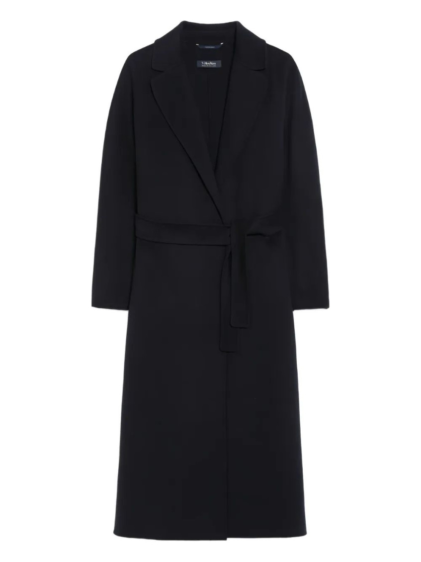 Max Mara Black Wool Coat In Black