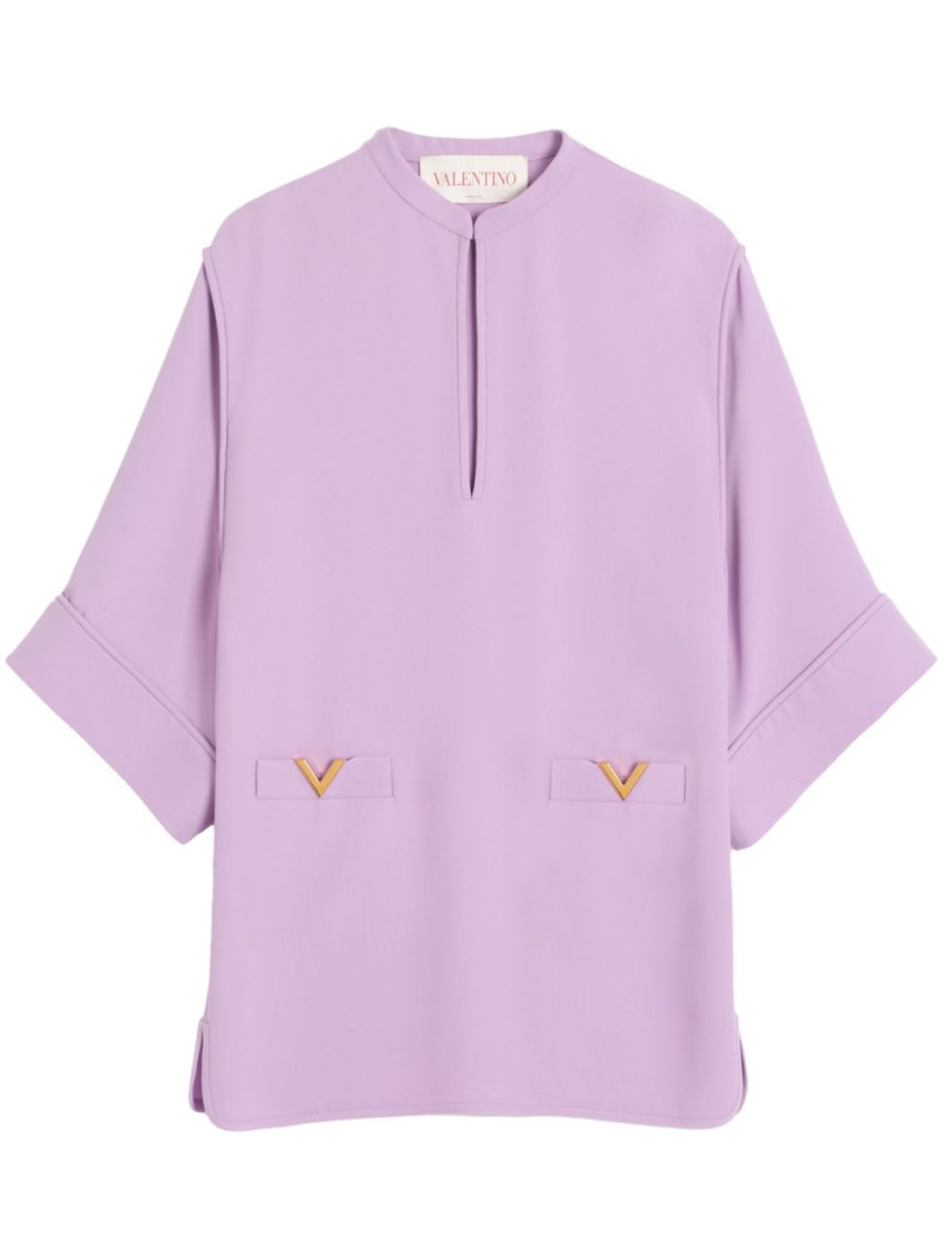 Valentino Light Purple Vlogo Mini Dress In Light Purple