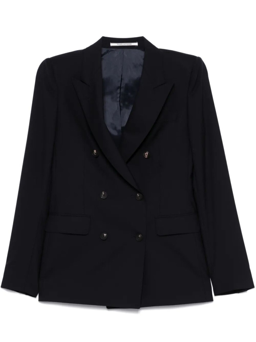 Tagliatore Double-breasted Blazer In Black