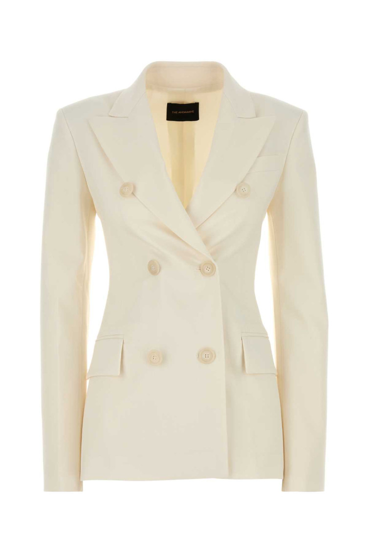 The Andamane Giacca In Gabardine Stretch Avorio  Donna In Off White