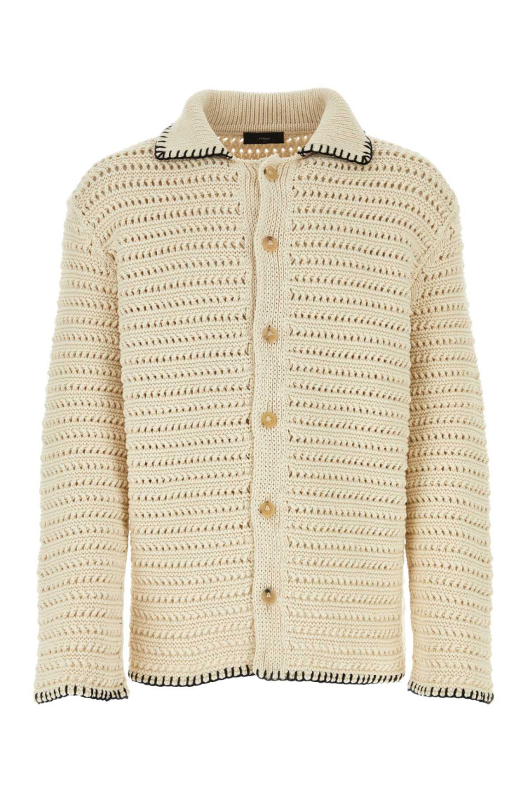 Alanui Camicia In Crochet Sabbia Uomo In Beige