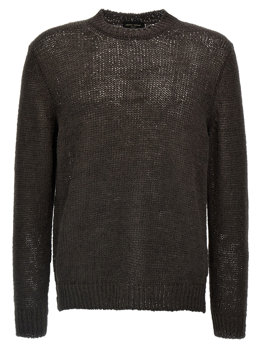 Roberto Collina Mesh Sweater Sweaters And Cardigans Brown In Brown
