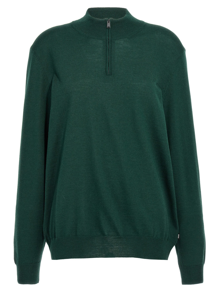 Shop Hugo Boss Green Ebenji Sweater