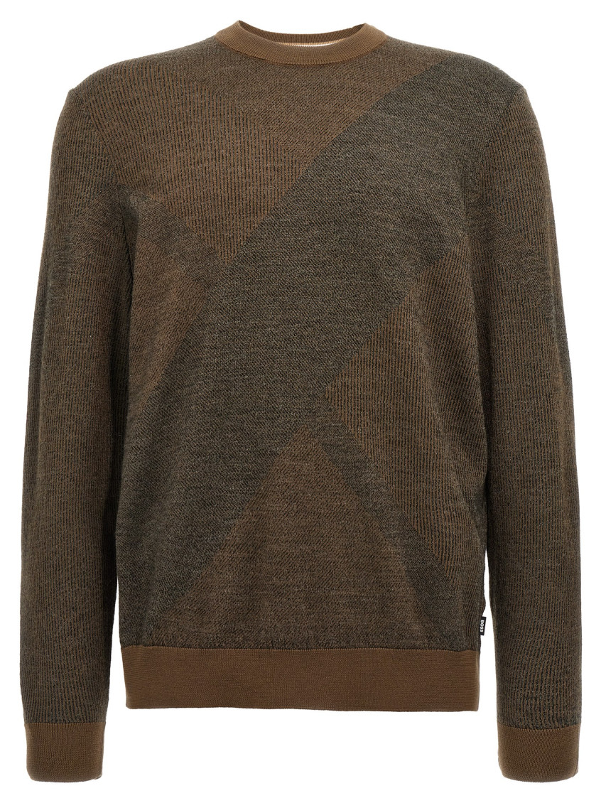 Hugo Boss Brown H Eclaus Sweater In Brown