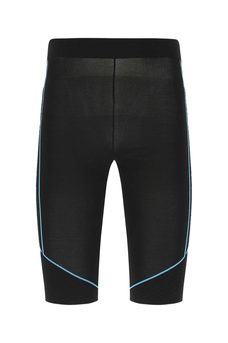 Mcm Black Viscose Blend Leggings In Black