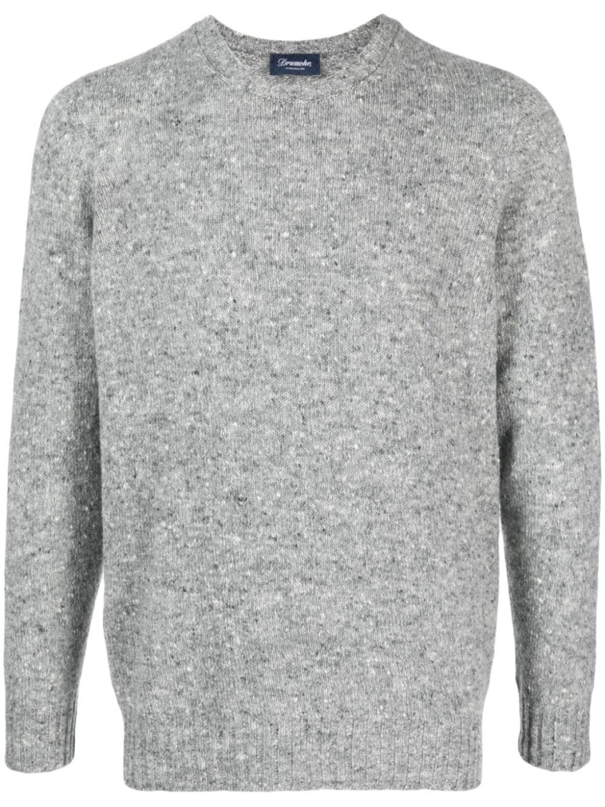 Drumohr Round Neck Long Sleeves Sweater In Gray