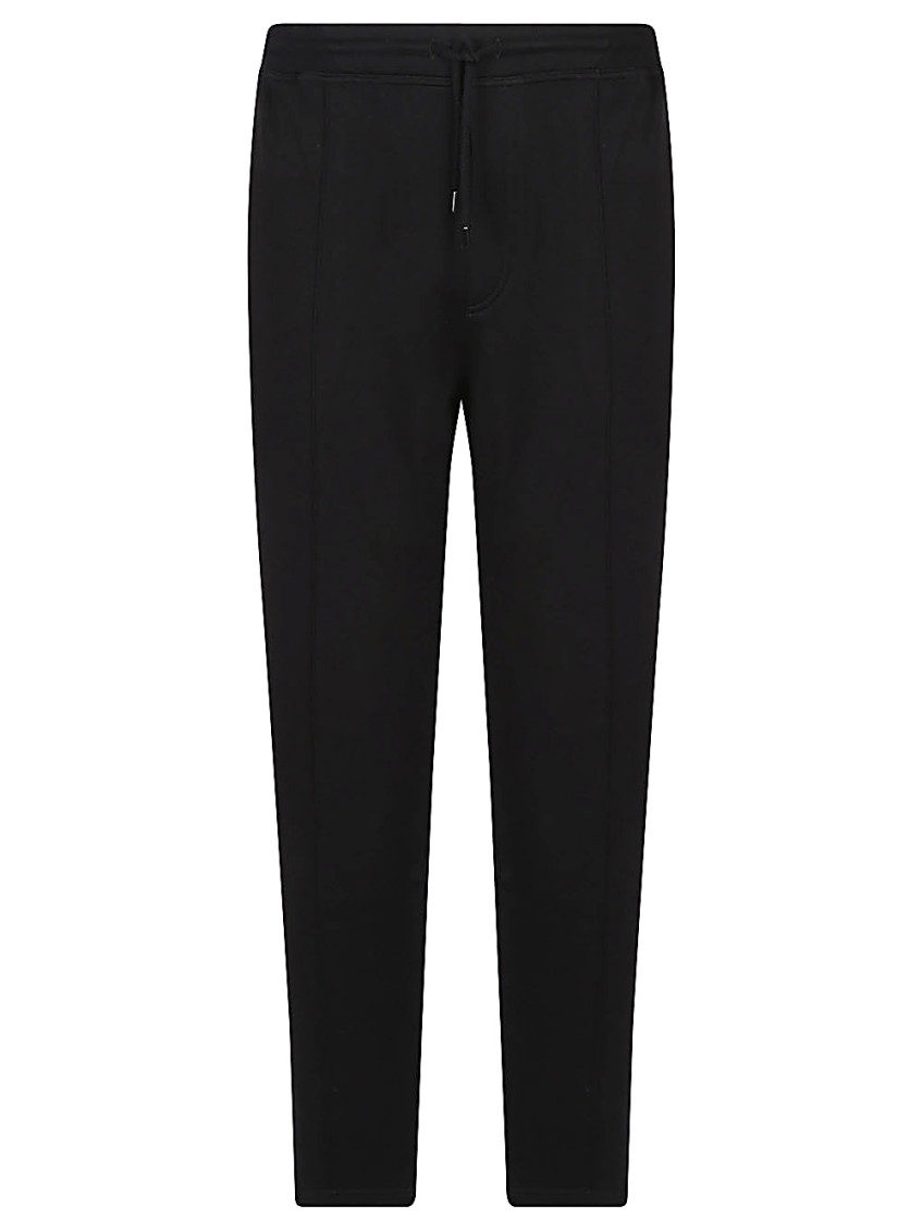 Shop Brunello Cucinelli Black Cotton Blend Sweatpants