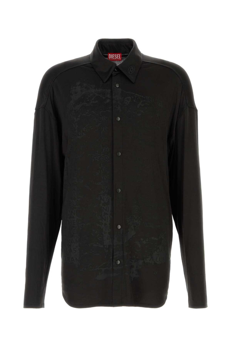 Diesel Unisex Jersey Dévoré Shirt In Black