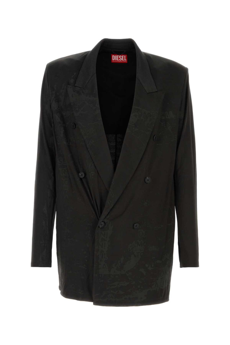 Diesel Stretch Acetate J-pekka Blazer In Black