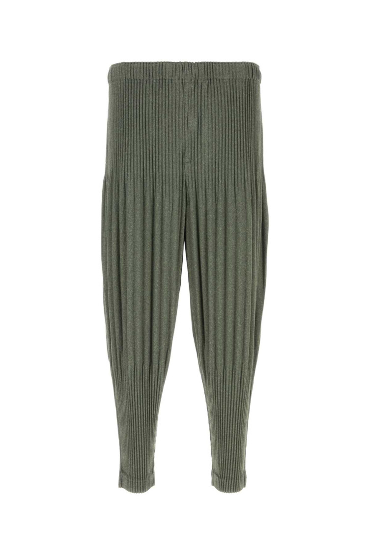 ISSEY MIYAKE GREEN POLYESTER PANT