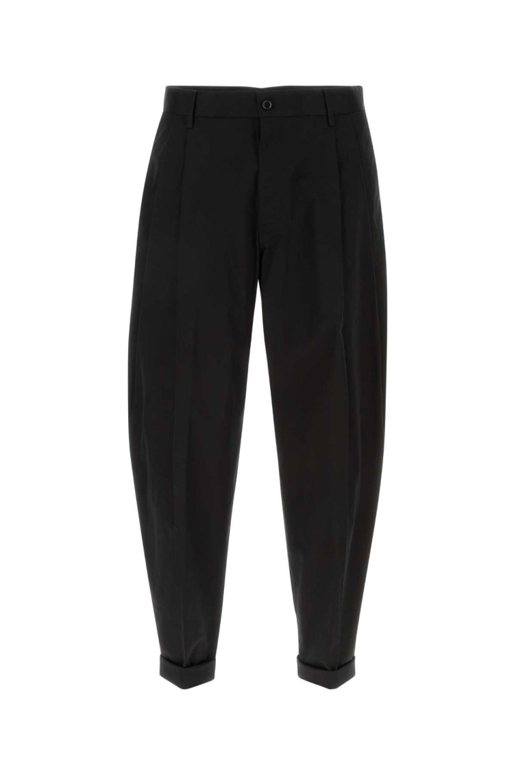 Dolce & Gabbana Turn-up Pants In Black
