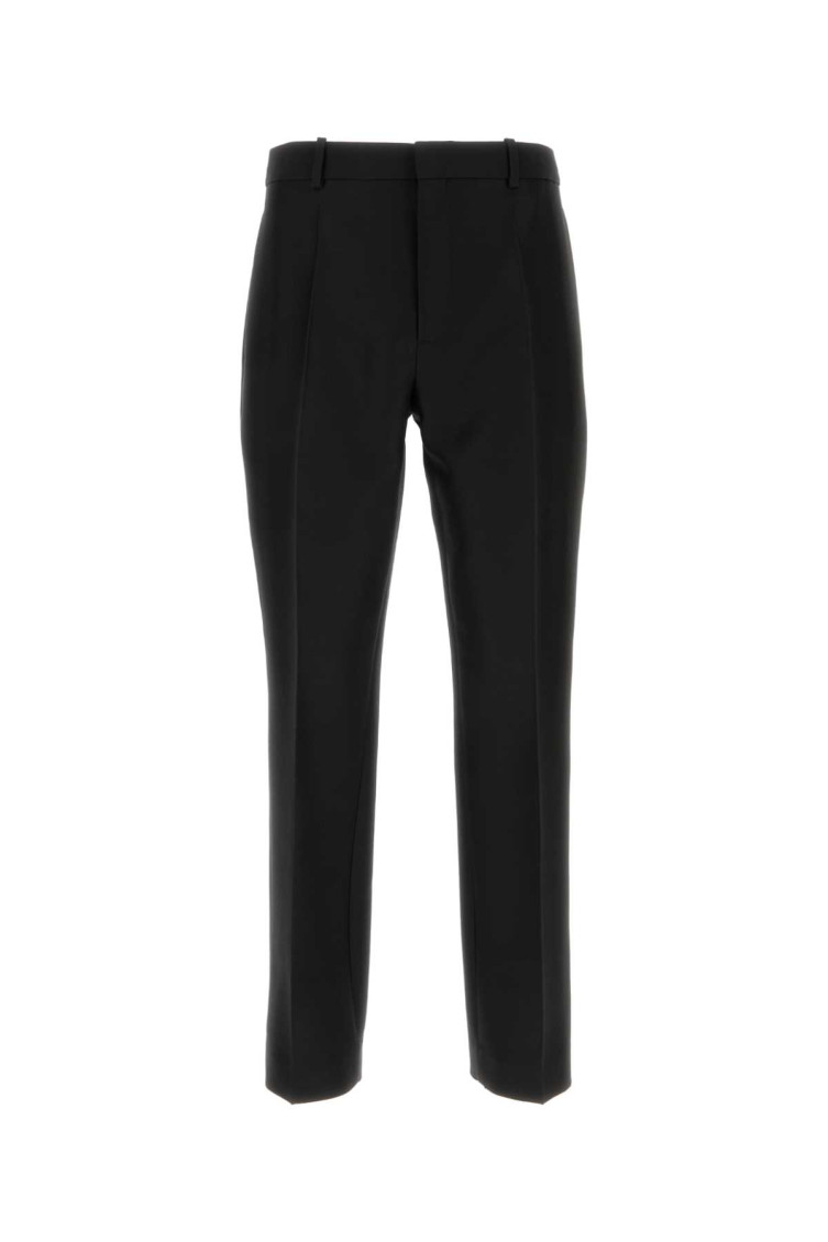 Loewe Trousers Wool Blend Back Pockets In Black