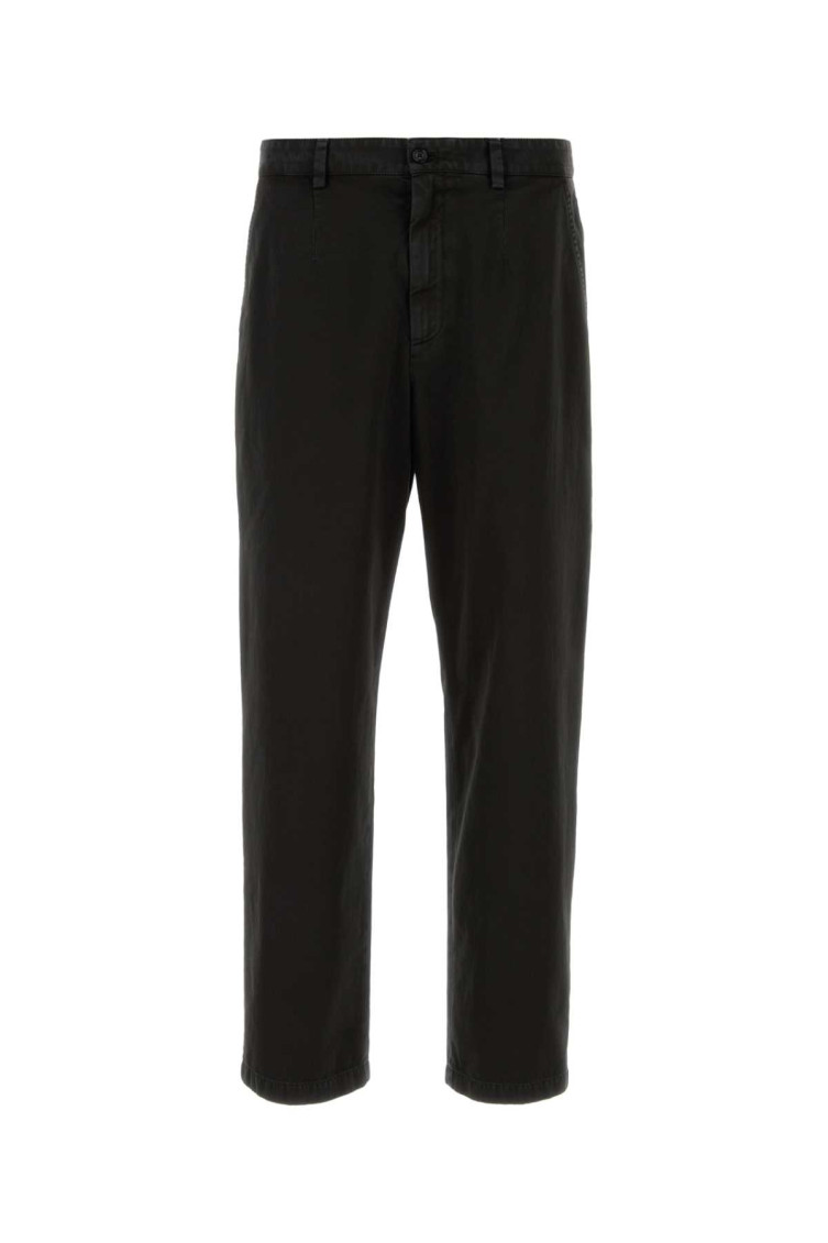 Dolce & Gabbana Cotton Trousers With Belt Loops And Pockets In Black