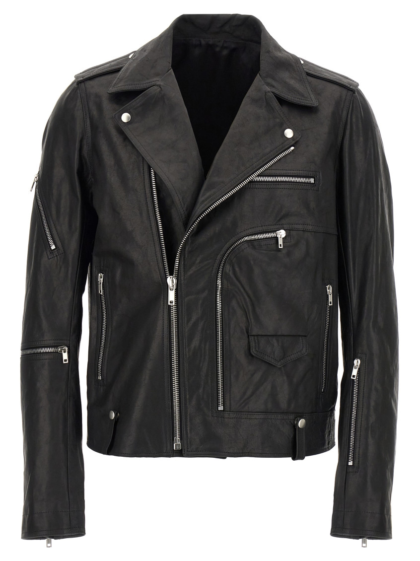 Rick Owens Bauhaus Stooges Leather Jacket In Black