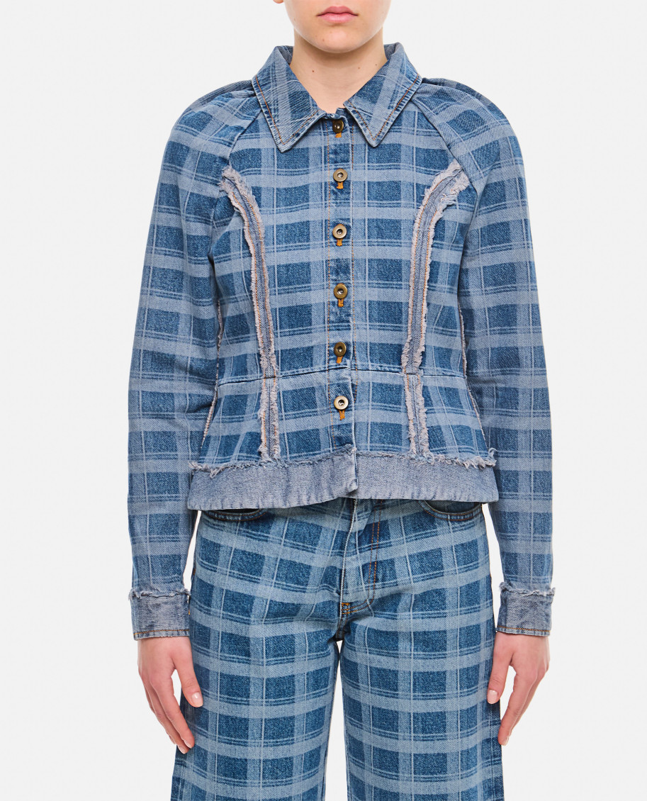 Molly Goddard Alfie Denim Jacket In Blue