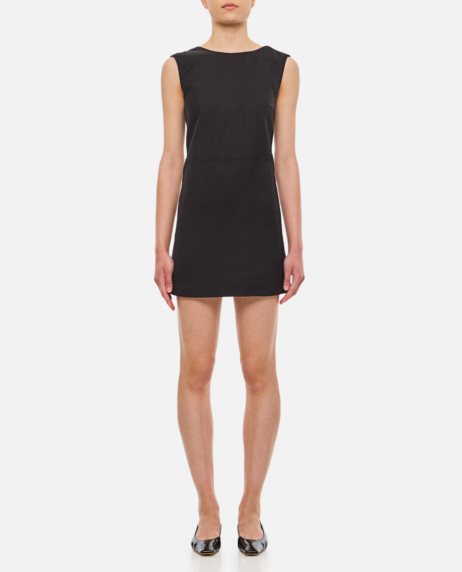 Loulou Studio Hoya Sleeveless Viscose Blend Mini Dress In Black