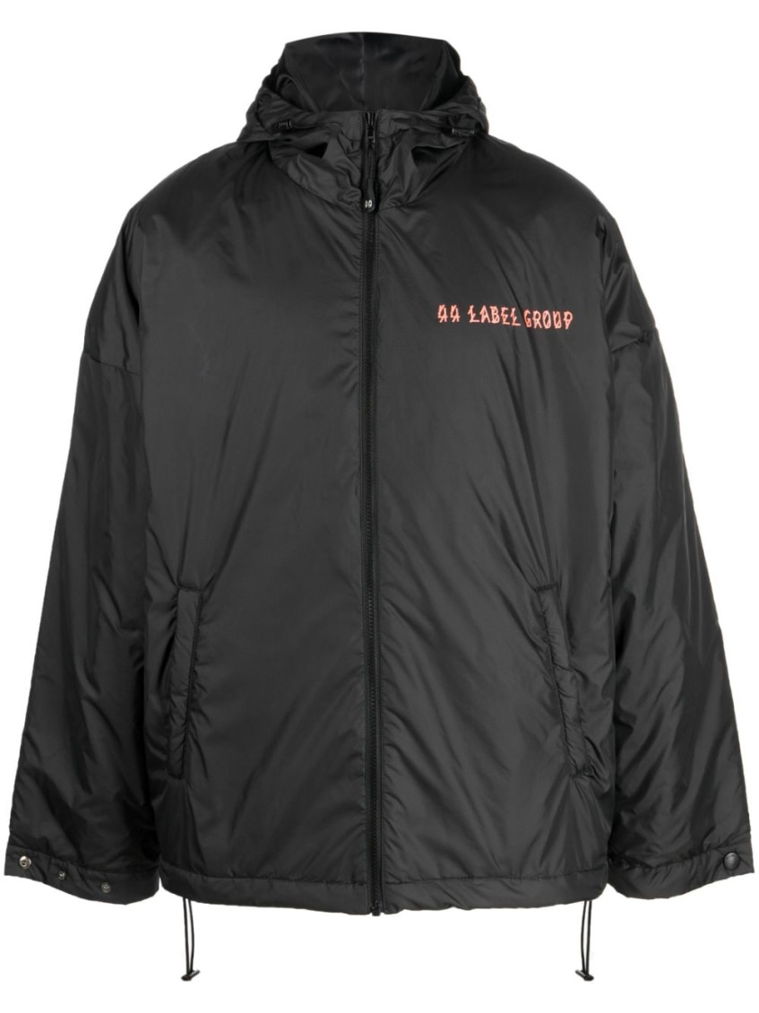 44 Label Group Black Logo Jacket In Black