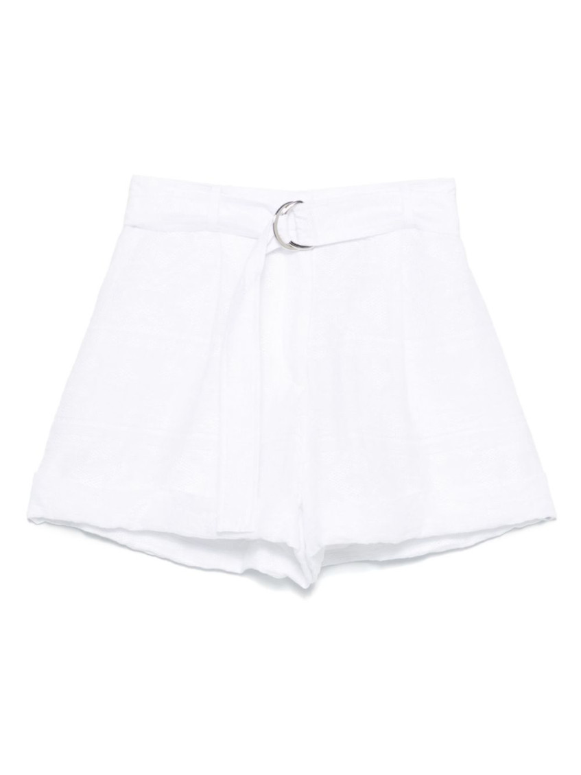 Ermanno Firenze White Turn-up Shorts