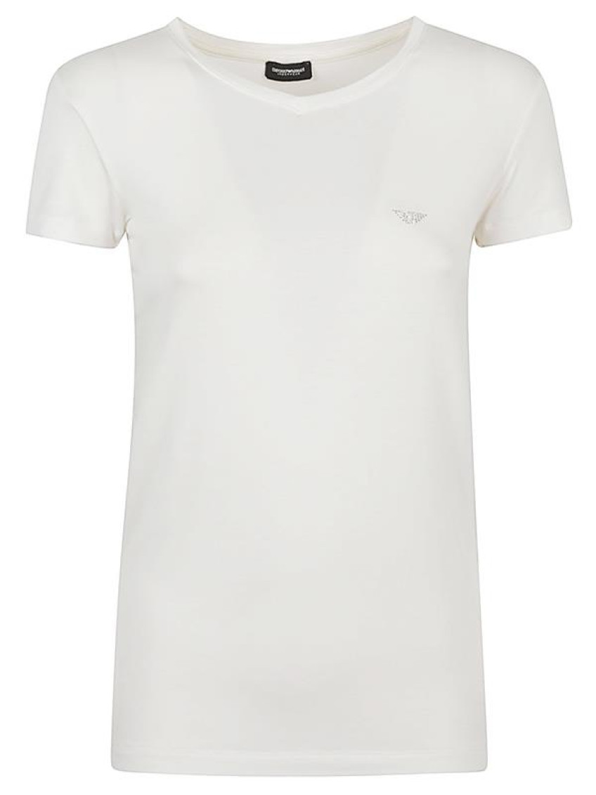 Shop Emporio Armani White Cotton T-shirt