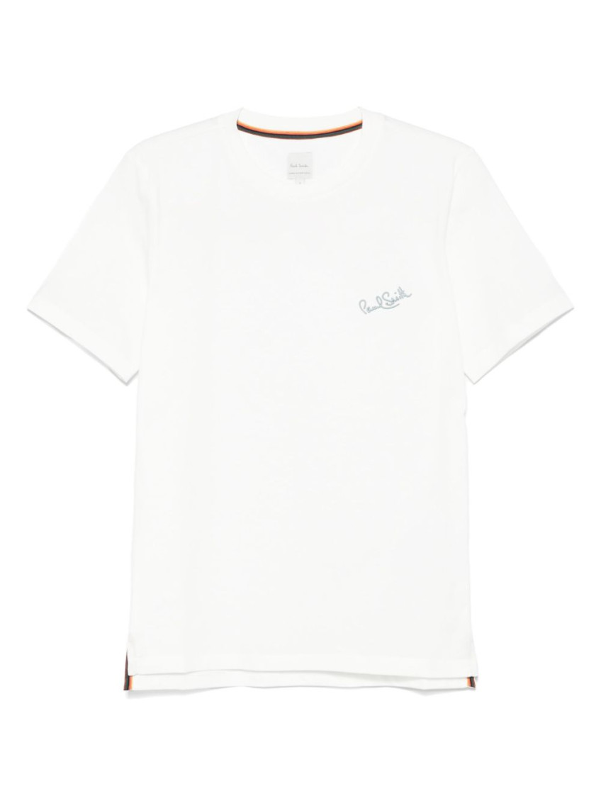 Paul Smith White Crewneck Logo T-shirt