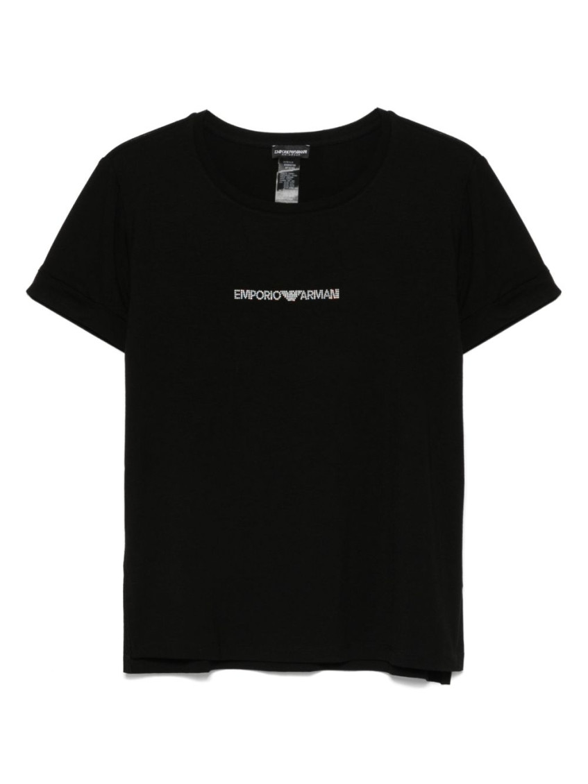 Emporio Armani Black Logo Cotton T-shirt