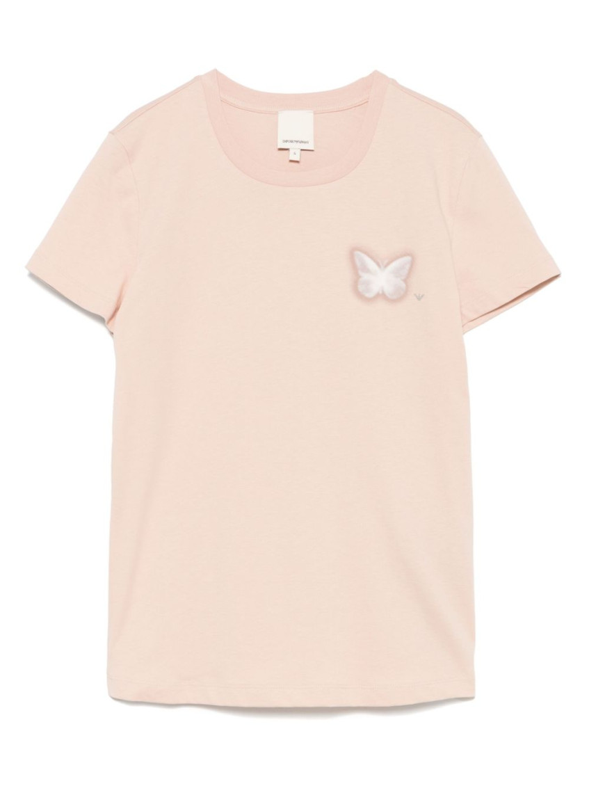 EMPORIO ARMANI PEACH ORGANIC COTTON T-SHIRT