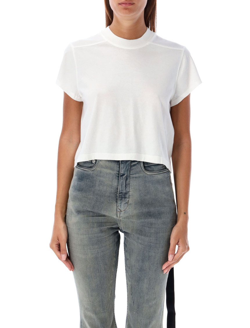Rick Owens White Cropped T-shirt