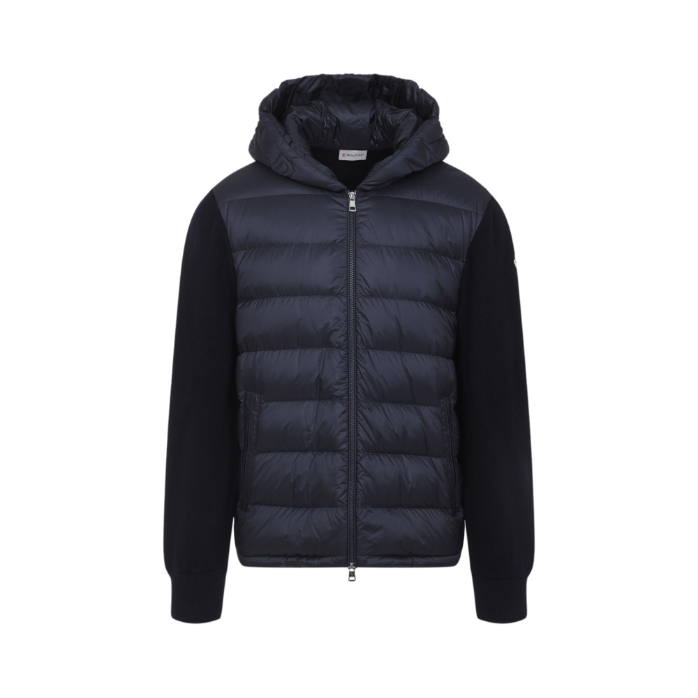 Moncler Blue Padded Zip-up Cardigan