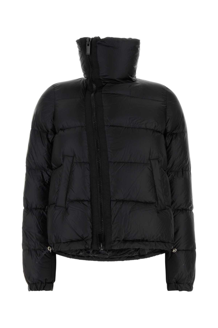 Sacai Piumino In Nylon Nero Donna In Black