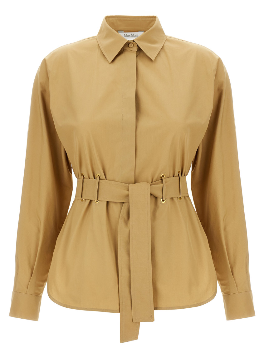 Max Mara Beige Juglas Shirt In Neutral