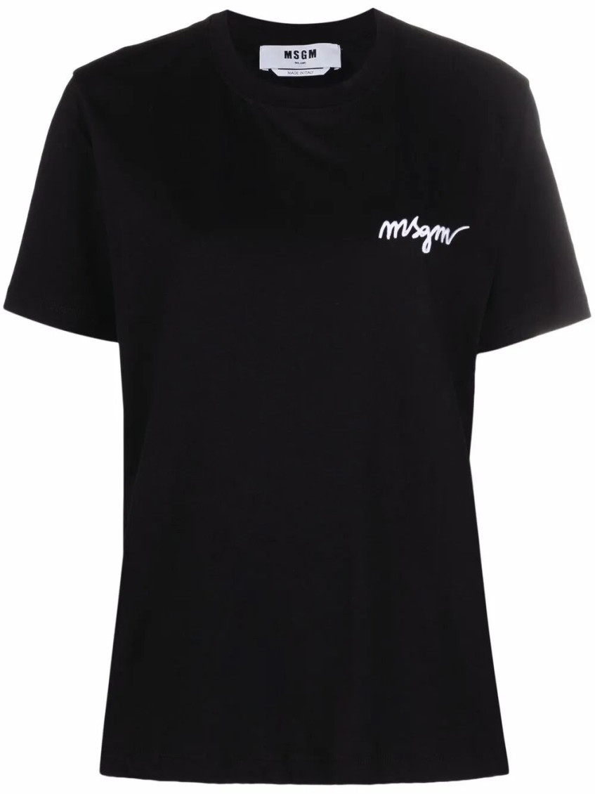 Msgm Logo Crew Neck Short Sleeve T-shirt