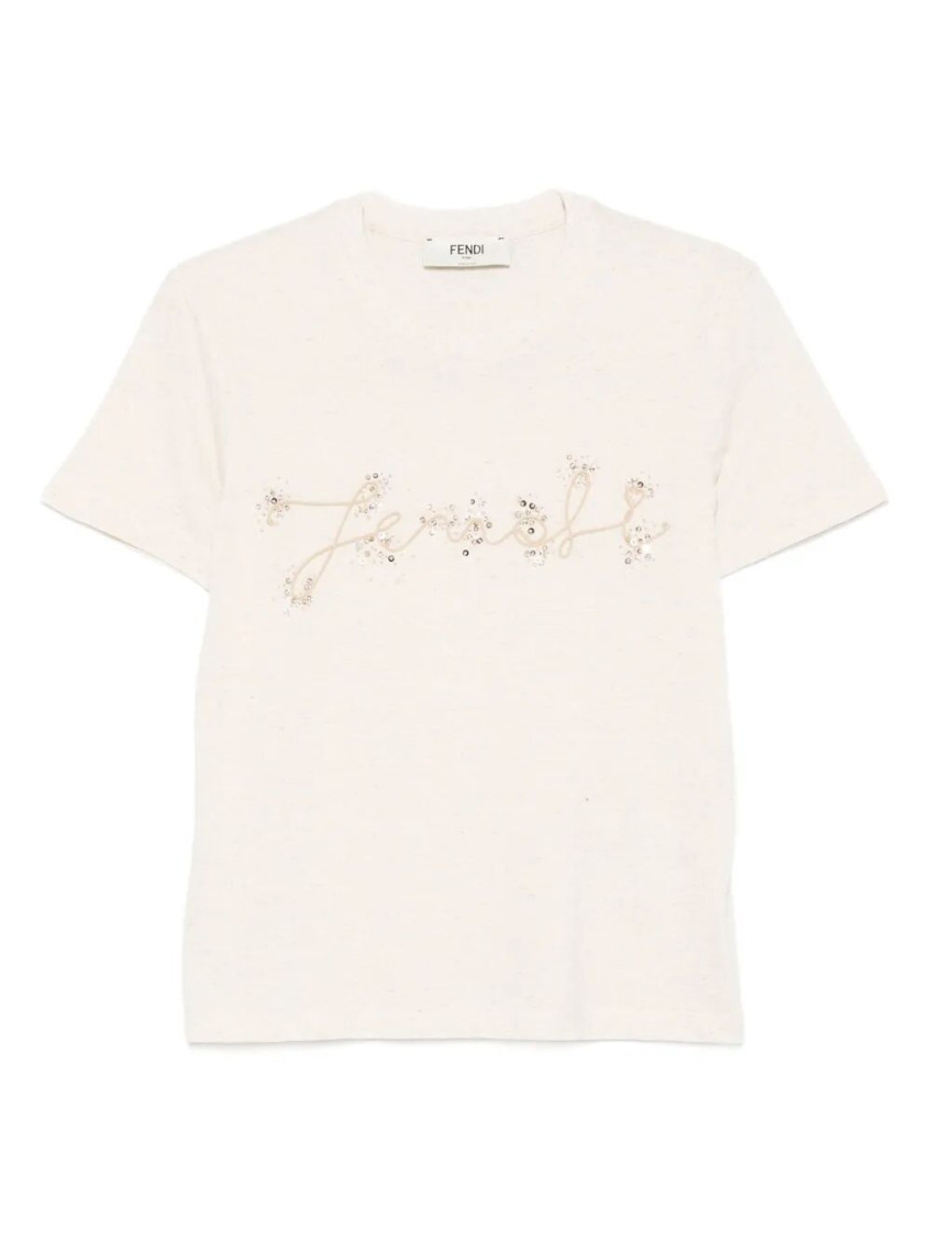 Fendi Sequin-embellished T-shirt
