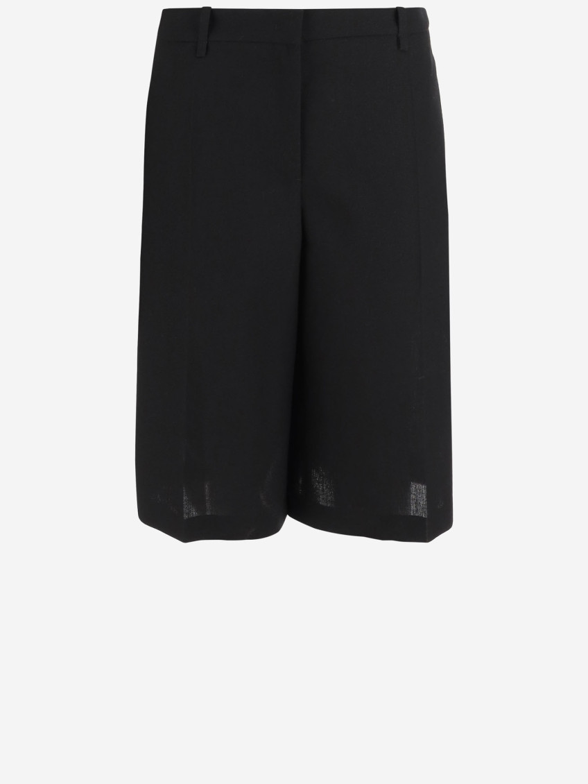 Jil Sander Black Wool Short Pants