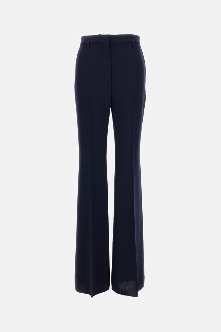 Max Mara Dark Blue Alabama Trousers In Blue