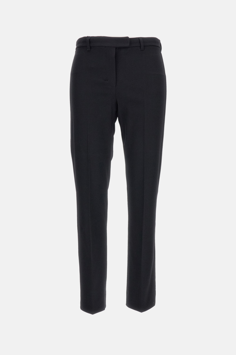 Max Mara Belt Ring Casual Pants In Black